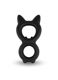 Черное двойное эрекционное кольцо Rooster Kalf - Velv or - во Владикавказе купить с доставкой