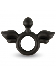 Черное эрекционное кольцо с крыльями Rooster Jeliel Angel - Velv or - во Владикавказе купить с доставкой