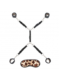 Леопардовая фиксация на матрас для рук и ног Classic Bedspreader - Lux Fetish - купить с доставкой во Владикавказе
