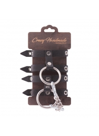 Черные однослойные наручники из натуральной кожи - Crazy Handmade - купить с доставкой во Владикавказе