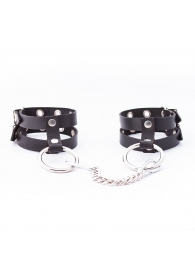 Черные однослойные оковы на цепочке - Crazy Handmade - купить с доставкой во Владикавказе