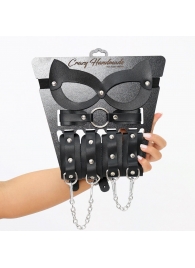 Соблазнительный кожаный набор БДСМ - Crazy Handmade - купить с доставкой во Владикавказе