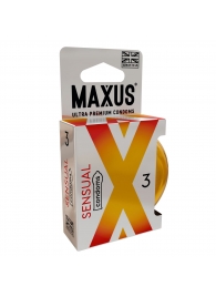 Презервативы анатомической формы Maxus Sensual - 3 шт. - Maxus - купить с доставкой во Владикавказе