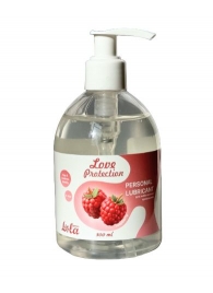 Лубрикант на водной основе Love Protection Raspberry с ароматом малины - 300 мл. - Lola Games - купить с доставкой во Владикавказе