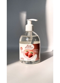 Лубрикант на водной снове Love Protection Strawberry с ароматом клубники - 300 мл. - Lola Games - купить с доставкой во Владикавказе