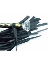 Плеть с широкими хлыстами и металлической ручкой - БДСМ Арсенал - купить с доставкой во Владикавказе