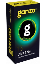 Прозрачные ультратонкие презервативы Ganzo Ultra thin - 15 шт. - Ganzo - купить с доставкой во Владикавказе