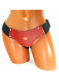 Трусики для маленькой насадки из красной кожи - БДСМ Арсенал - купить с доставкой во Владикавказе