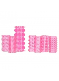 Набор из 7 розовых насадок на пенис ONE-A-DAY PENIS SLEEVES PINK - Seven Creations - во Владикавказе купить с доставкой