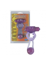 Фиолетовое эрекционное кольцо с вибропулей и стимулирующим хвостиком - Seven Creations - во Владикавказе купить с доставкой