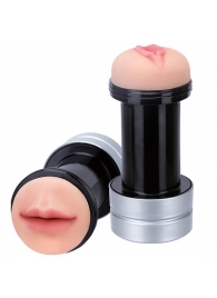 Двусторонний мастурбатор REALSTUFF 2 IN 1 HUMMER MOUTH   VAGINA - ротик и вагина - Dream Toys - во Владикавказе купить с доставкой
