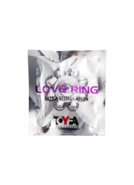 Прозрачное гелевое эрекционное кольцо-цветок - Toyfa Basic - во Владикавказе купить с доставкой