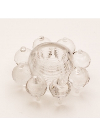 Прозрачное гелевое эрекционное кольцо-цветок - Toyfa Basic - во Владикавказе купить с доставкой