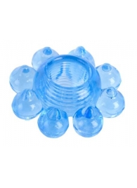 Голубая гелевая насадка-цветок - Toyfa Basic - во Владикавказе купить с доставкой