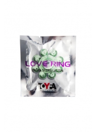 Зеленое эрекционное кольцо-цветок - Toyfa Basic - во Владикавказе купить с доставкой