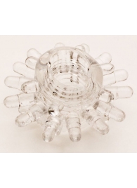 Прозрачное гелевое эрекционное кольцо с шипиками - Toyfa Basic - во Владикавказе купить с доставкой