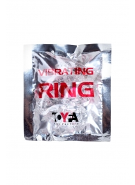 Прозрачное эрекционное кольцо с вибратором  и подхватом - Toyfa Basic - во Владикавказе купить с доставкой