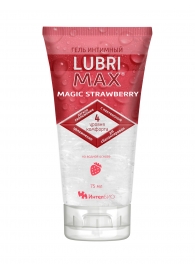 Интимный гель-смазка на водной основе Lubrimax Magic Strawberry - 75 мл. - ИнтелБИО - купить с доставкой во Владикавказе