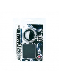 Чёрное эрекционное кольцо со стразами MAGIC DIAMOND - NMC - купить с доставкой во Владикавказе