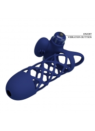 Синяя насадка на пенис Powerful Ring - 13,5 см. - Baile - во Владикавказе купить с доставкой