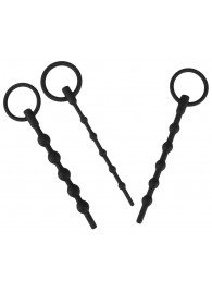 Набор из 3 черных силиконовых уретральных стимуляторов Training Set - Orion - купить с доставкой во Владикавказе