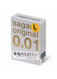 Презервативы Sagami Original 0.01 L-size увеличенного размера - 2 шт. - Sagami - купить с доставкой во Владикавказе