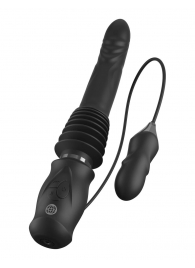 Черный автоматический вибромассажер с вибропулей Ultimate Silicone Thruster - Pipedream - купить с доставкой во Владикавказе
