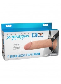 Полый страпон на ремнях 6’’ Hollow Silicone Strap-on - Pipedream - купить с доставкой во Владикавказе