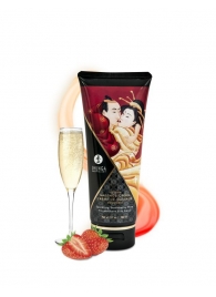 Массажный крем для тела с ароматом клубники и шампанского Sparkling Strawberry Wine - 200 мл. - Shunga - купить с доставкой во Владикавказе