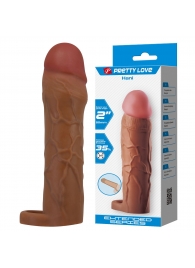 Коричневая насадка на пенис Hani - 18 см. - Baile - во Владикавказе купить с доставкой