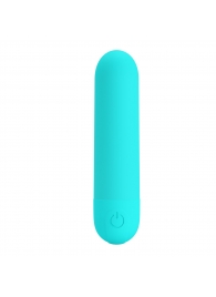 Аквамариновая перезаряжаемая вибропуля Stefan - 8 см. - Baile