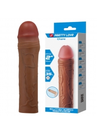 Коричневая насадка на пенис Chane - 18 см. - Baile - во Владикавказе купить с доставкой