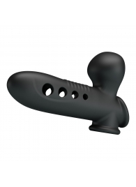 Черная насадка на пенис с эффектом расширения Crane - 18,4 см. - Baile - во Владикавказе купить с доставкой