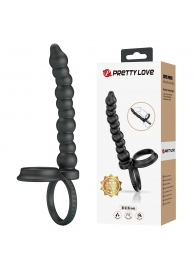 Черная насадка на пенис для двойного проникновения Dillion - Baile - купить с доставкой во Владикавказе