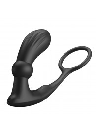 Черный вибростимулятор простаты Warren с эрекционным кольцом - Baile - во Владикавказе купить с доставкой