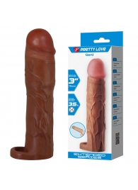 Коричневая насадка на пенис Gerd - 19,5 см. - Baile - во Владикавказе купить с доставкой