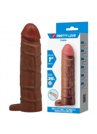 Коричневая насадка-удлинитель Kaile - 15 см. - Baile - во Владикавказе купить с доставкой