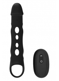 Черная насадка-удлинитель Vibrating Extender With Remote с вибрацией - Dream Toys - во Владикавказе купить с доставкой