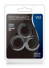 Набор из 3 черных эрекционных колец Black Small Penis Rings - Blush Novelties - во Владикавказе купить с доставкой