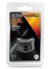 Черное эрекционное кольцо на мошонку Beef Ball Stretcher Snug - Blush Novelties - во Владикавказе купить с доставкой