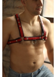 Черно-красная мужская портупея Black-Red - БДСМ Арсенал - купить с доставкой во Владикавказе