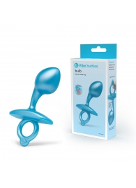 Голубая анальная пробка для массажа простаты Bulb Silicone Prostate Plug - 10,7 см. - b-Vibe - во Владикавказе купить с доставкой