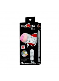 Мастурбатор-вагина Flora White с присоской и 12 режимами вибрации - Baile - во Владикавказе купить с доставкой