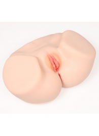 Телесный полуторс с двойным слоем материала и вибрацией Vanilla Onahole Real Vagina - KOKOS - во Владикавказе купить с доставкой