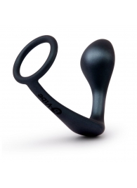 Черное эрекционное кольцо со стимулятором простаты Ringer Cock Ring   Plug - b-Vibe - во Владикавказе купить с доставкой