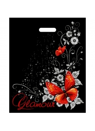 Черный пакет Glamour с вырубной ручкой (38х47 см) - Сима-Ленд - купить с доставкой во Владикавказе