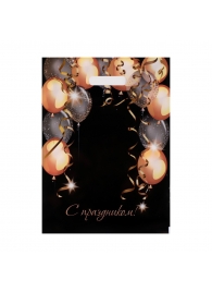 Пакет с вырубной ручкой и принтом в виде шариков (30х40 см) - Сима-Ленд - купить с доставкой во Владикавказе