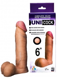 Насадка для страпона фаллической формы UNICOCK 6  - 18 см. - LOVETOY (А-Полимер) - купить с доставкой во Владикавказе