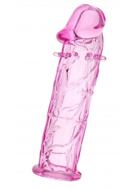 Розовая насадка фаллической формы - 12,5 см. - A-toys - во Владикавказе купить с доставкой