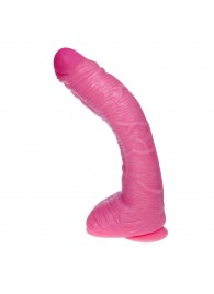 Вибратор-гигант на присоске и с выносным пультом управления - 26 см. - Baile